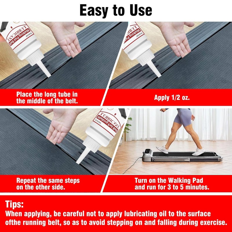 WSBXBB 2 Pack Walking Pad Belt Lubricants/Lubes, 6 fl oz, Premium 100% Pure Silicone,High Temperature Resistant And Stable Lubricant For Walking Pad Treadmill For Home, Desk Treadmill, Reduce Friction - Image 3